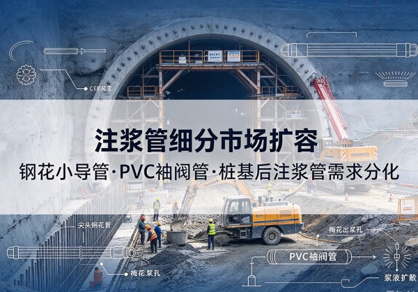 山丹注浆管细分市场扩容，隧道钢花小导管、PVC 袖阀管、桩基后注浆管需求分化